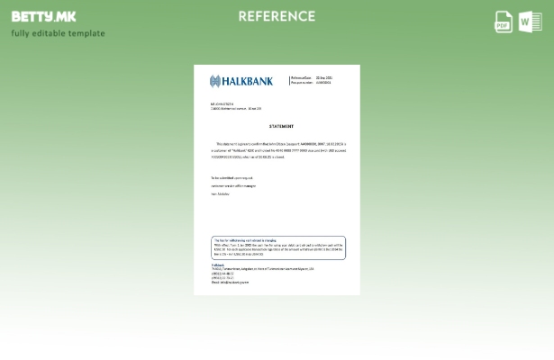 Референтен шаблон за затворање на туркменистан Халкбанк во модерен стил